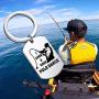 PENQI Funny Fisherman Keychain I Love A Good Pole Dance Fisherman Dog Tag Fishing Lover Jewelry Fisherman Anglers Gift for Boyfriend Husband Grandpa