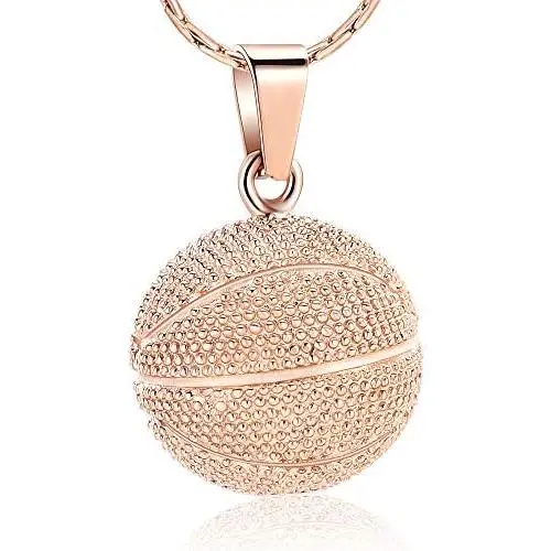 constantlife Cremation Jewelry for Ashes - Basketball Stainless Steel Memorial Pendant Urn Necklace Keepsake for Men Women constantlife Cremation Jewelry for Ashes - Basketball Stainless Steel Memorial Pendant Urn Necklace Keepsake for Men Women