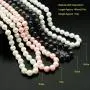 JSEA 57 Length 8mm Simulated Glass Pearl Long Necklace Multi Layer Statement Necklace Women JSEA 57 Length 8mm Simulated Glass Pearl Long Necklace Multi Layer Statement Necklace Women