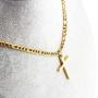 Senge 4.6 mm 18K Gold Plated Figaro Chain for Men and Women Fashion Jewelry