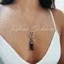 Fairyu Boho Crystal Gemstones Pendant Necklace Chain Chakra Necklaces Pentagram Pentacle Necklace Jewelry Healing Crystals Necklace for Women and Girls