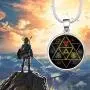 AKTAP Game Inspired Necklace Gamer Jewelry Cosplay Gifts for Zelda Fans AKTAP Game Inspired Necklace Gamer Jewelry Cosplay Gifts for Zelda Fans