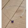 CHOOSE YOUR CHARM - Silver Evil Eye Necklace with Evil Eye Protection Charm on 925 Sterling Silver 19 Inch Box Chain