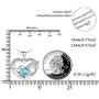 Distance I Love You to The Moon and Back Necklace 925 Sterling Silver Heart Pendants Jewelry for Women Mother Wife Girlfriend with Jewelry Gift Box