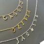 YSAHan Customized Name Necklace Handmade Personalized 18K Gold Plated Choker Nameplate Jewelry for Women Girls
