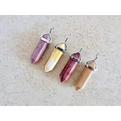 Galactikonsciousness Mookaite Jasper Stone Pendant Natural Gemstone Point Meditation Reiki Yoga Gift Raw Crystal Healing Chakra Necklace Collection Charm Prayer