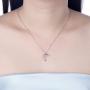 BEAUTY CHARM Womens Sterling Silver Umbrella Pendant Necklace Cubic Zircon Umbrella Necklace