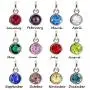 PREKIAR Heart Cremation Urn Necklace for Ashes Angel Wing Jewelry Memorial Pendant and 12 PCS Birthstones No Longer by My Side But Forever in My Heart