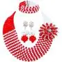 laanc Jewellery 8 Rows Red and Multicolor Gradient Crystal African Beads Nigerian Wedding Jewelry Sets laanc Jewellery 8 Rows Red and Multicolor Gradient Crystal African Beads Nigerian Wedding Jewelry Sets