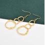 BUNSIKING Womens Earring 14 Gold Plated 316L Stainless Steel