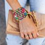 Beach Bracelet Set for Women - Stack Rainbow Friendship Bracelets Clay Heishi Beads Surfer Bracelets Stretch Handmade Elastic Srting Bracelets Bulk Boho Summer Jewelry for Men Girls