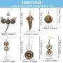6 Pieces Steampunk Earrings Vintage Clockwork Earrings Clock Gear Earrings Antique Mix-tone Drop Earrings, 6 Styles