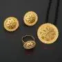 Habesha Jewelry Set Ethiopian Bridal Wedding 18k Gold Plated African 3pcs Set Nigeria Eritrea Jewelry