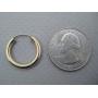 14K Yellow Gold Wide Thick Continuous Endless Hoop Earrings, (3mm Tube)