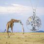Waysles Giraffe Necklace S925 Sterling Silver Tree of Life Necklace with Love Heart/Giraffe Animal Head Necklace Cute Animal Giraffe Jewelry Gifts for Women Mom