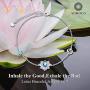 Sterling Silver Lotus Flower Bracelet for Women, Yoga Jewelry Gift for Her with September Birthstone Crystal from Austrian