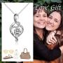 Sister/Mom/Daughter/Grandma/Nana Necklace for Women Sterling Silver Mom/Daughter/Grandma/Nana I love You Forever Love Heart Necklace Jewelry for Birthday Gifts