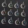INRENG Stainless Steel Crescent Moon 12 Constellation Zodiac Sign Luminous Pendant Necklace Glow in The Dark INRENG Stainless Steel Crescent Moon 12 Constellation Zodiac Sign Luminous Pendant Necklace Glow in The Dark