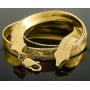 The Bling Factory 4mm-10mm 14k Yellow Gold Plated Flat Herringbone Chain Necklace or Bracelet