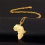 Godyce Africa Map Necklace Jewelry - Gold/Silver-Tone Alloy with Gift Box