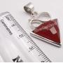SilverStarJewel Natural Carnelian Pendant 1.5'' 925 Pure Silver New Gemstone