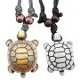 Vintage Sea Turtle Necklace Pendant Tortoise Engraved Bone Leather Wax Rope Necklace for Women Unisex 2Pcs/set Vintage Sea Turtle Necklace Pendant Tortoise Engraved Bone Leather Wax Rope Necklace for Women Unisex 2Pcs/set