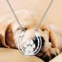 BEKECH Pet Lovers Gift Paw Horseshoe Pendent Necklace Dog Paw Good Luck Charm Horse Shoe Charm Jewelry Gift for Women Girls Dog Owner Pet Sitter