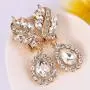 EleQueen Womens Austrian Crystal Art Deco Tear Drop Dangle Earrings Clip-on