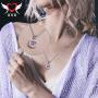 XVX Beating Double Heart Necklace 925 Sterling Silver with White Gold Plated Cubic Zirconia Birthstone Pendant Forever Love Necklaces Jewelry Gifts for Women Girl