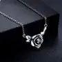 JUSTKIDSTOY I Love You Forever Rose Flower Necklace S925 Sterling Silver Flower Heart Rose Jewelry Gifts for Women Girlfriend Birthday Mothers Day JUSTKIDSTOY I Love You Forever Rose Flower Necklace S925 Sterling Silver Flower Heart Rose Jewelry Gifts for Women Girlfriend Birthday Mothers Day