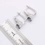 Aixili Rainbow Jewelry Sets for Women 925 Silver Stamped Necklace Pendant Hoop Earrings Ring Bridal Wedding Jewelry