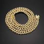 Mens 12MM 14MM 20MM Chains 18K Gold Plated CZ Fully Iced-Out Miami Cuban Link Necklace