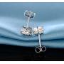 GEMSME Opal Halo Cubic Zirconia Stud Earrings Hypoallergenic Jewelry for Women Girls