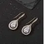 SWEETV Teardrop Wedding Earrings for Brides, Bridesmaids, Cubic Zirconia Dangle Earrings for Prom, Party, Formal Occasion