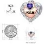 FOREVER QUEEN Love Heart Mom January Birthstone Charm for Bracelet 925 Sterling Silver Mom Charms Bead for Bracelet, Best Birthday Gift for Mom with Jewelry Box FOREVER QUEEN Love Heart Mom January Birthstone Charm for Bracelet 925 Sterling Silver Mom Charms Bead for Bracelet, Best Birthday Gift for Mom with Jewelry Box
