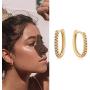 MYEARS Women Gold Huggie Hoop Earrings Bead Ball Spike Star Diamond CZ Sleeper Dangle Drop 14K Gold Filled Tiny Boho Beach Simple Delicate Handmade Hypoallergenic Jewelry Gift