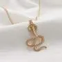 MYANAIL Gold Silver Snake Pendant Necklace Personality Animal Viper Jewelry Cobra Necklace for Women MYANAIL Gold Silver Snake Pendant Necklace Personality Animal Viper Jewelry Cobra Necklace for Women