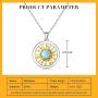 Opal Moonstone Necklace for Women Star Moon Sun Necklace 14k gold plated Choker S925 Sterling Silver You Are My Sunshine Double Circle Pendant Dainty Jewelry Girls Gifts