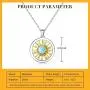 Opal Moonstone Necklace for Women Star Moon Sun Necklace 14k gold plated Choker S925 Sterling Silver You Are My Sunshine Double Circle Pendant Dainty Jewelry Girls Gifts