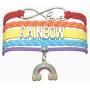 HCChanshi Rainbow Bracelet Jewelry Cute Infinity Love Rainbow Jewelry Bracelet Gifts for Women, Girls, Boys, Rainbow Lovers