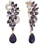 BriLove Womens Bohemian Boho Crystal Flower Wedding Bridal Chandelier Teardrop Bling Clip-On Dangle Earrings BriLove Womens Bohemian Boho Crystal Flower Wedding Bridal Chandelier Teardrop Bling Clip-On Dangle Earrings