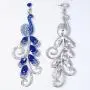 EVER FAITH 4 Inch Peacock Teardrop Dangle Earrings Austrian Crystal EVER FAITH 4 Inch Peacock Teardrop Dangle Earrings Austrian Crystal