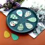 St Patricks Day 16 Pairs Green Faux Leather Earrings Teardrop Leaf Drop Earring Gift for Charm Women (Shamrock and Plaid Prints)