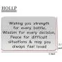 HOLLP Christianity Prayer Jewelry Christian Keychain Religion Strength Keyring Wishing You Strength for Every Battle Gift