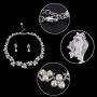 EVER FAITH Austrian Crystal CZ Simulated Pearl Victorian Style Necklace Earrings Bracelet Set Clear