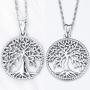 Aniu Silver Necklace for Women Girls, Family Tree of Life Sterling Silver Pendant with Fine Jewelry Gift Box, 18 Inches Chain for Wife Mom Grandma Girlfriend