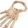 COLORFUL BLING Halloween Skull Skeleton Hand Bracelet with Ring Handmade Wristband Skull Fingers Metal Hand Bracelet Jewelry for Women Men Gifts