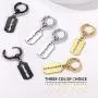 GoldChic Jewelry Mens Earrings Hoop,Surgical Steel Hipster Punk Spike Hoop Huggie Earrings for Men/Women, Hypoallergenic for Sensitive Ears,Gift Box Included