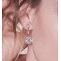 A+O Bridesmaid Gift, Wedding Drop Dangle Crystal Earrings in Silver, Gold, Rose Gold