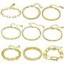 ÌF ME 9 PCS Chain Bracelets Set for Women Adjustable Fashion Paperclip Link Beaded Italian Cuban Chunky Flat Cable Chain Bracelets Jewelry for Women Girls Gift ÌF ME 9 PCS Chain Bracelets Set for Women Adjustable Fashion Paperclip Link Beaded Italian Cuban Chunky Flat Cable Chain Bracelets Jewelry for Women Girls Gift